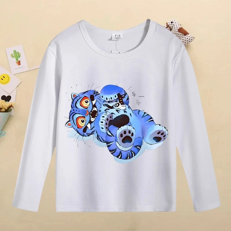 2025 Nuovo K Pop Demon Hunters T-shirt a maniche lunghe per bambini Carino nsil, cartoni animati stampati Top Ragazzi Ragazze T-shirt casual Autunno Childre