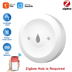 Tuya Smart Zigbee Sensor de agua, Detector de fugas de agua por inundación, alarma, aplicación de monitoreo remoto, soporte para Asistente de hogar, Zigbee2MQTT, ZHA