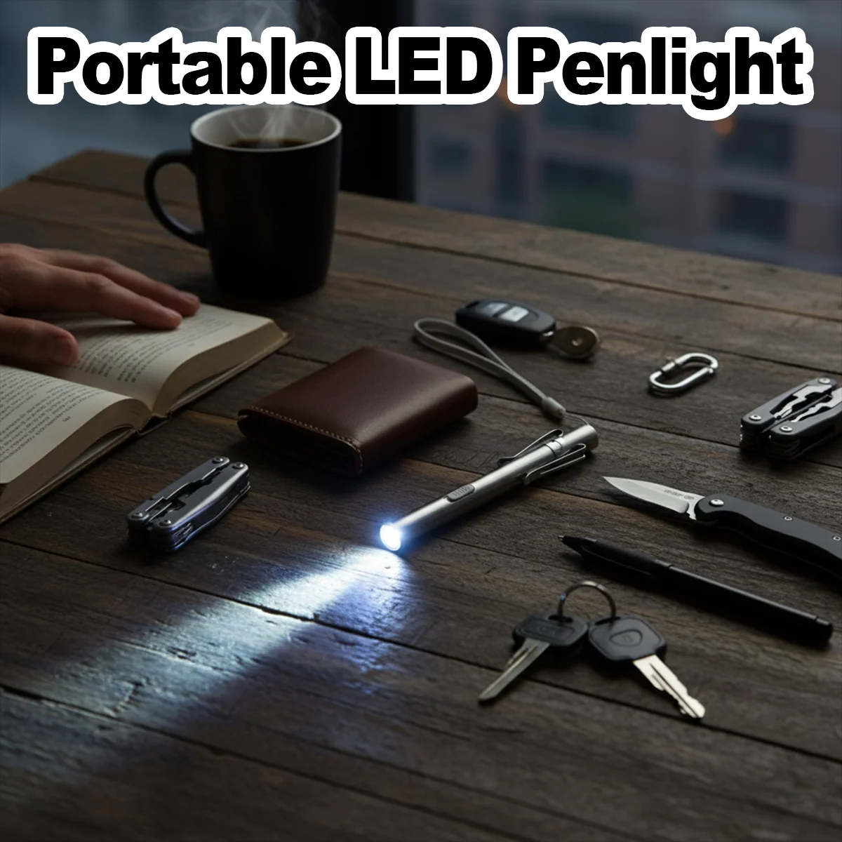USB Rechargeable LED Pen Light Flashlight Medical Portable Stainless Steel Clip Small Handheld Mechanic Compact On Mechanics Lep