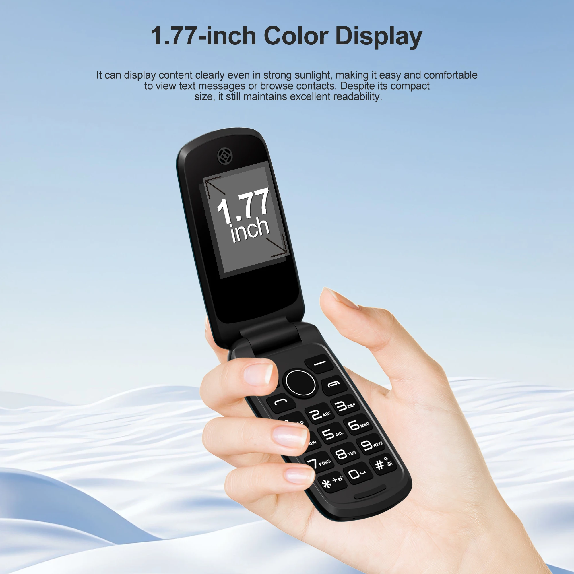 SERVO F4 Flip Mobile Phone Dual SIM Standby Speed Dial Call Recording Blacklist MP3 FM Radio 2G GSM Press Key Foldable Cellphone