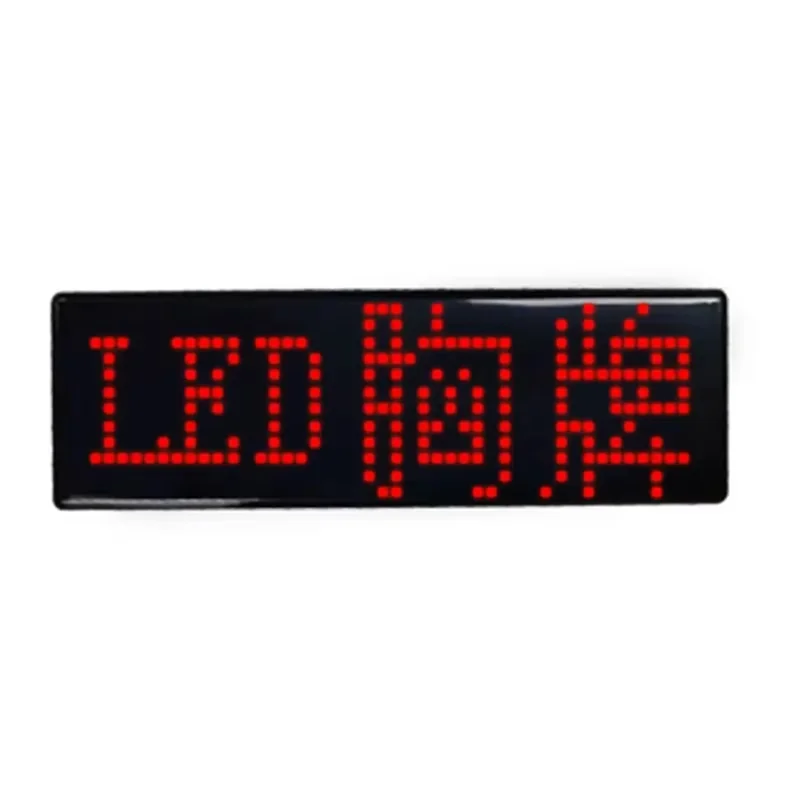 

Y19A Многоязычный светодиодный цифровой значок USB перезаряжаемый DIY программируемый текстовый значок с прокруткой бирки модуль вывески дисплей