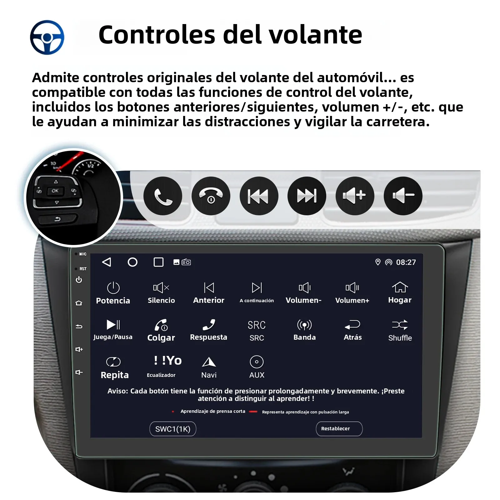 ESSGOO 2 Din Radio de coche Carplay Android Auto 7 9 10 pulgadas 4G 64G reproductor Multimedia Universal DSP FM RDS AHD GPS WIFI Autoradio 6