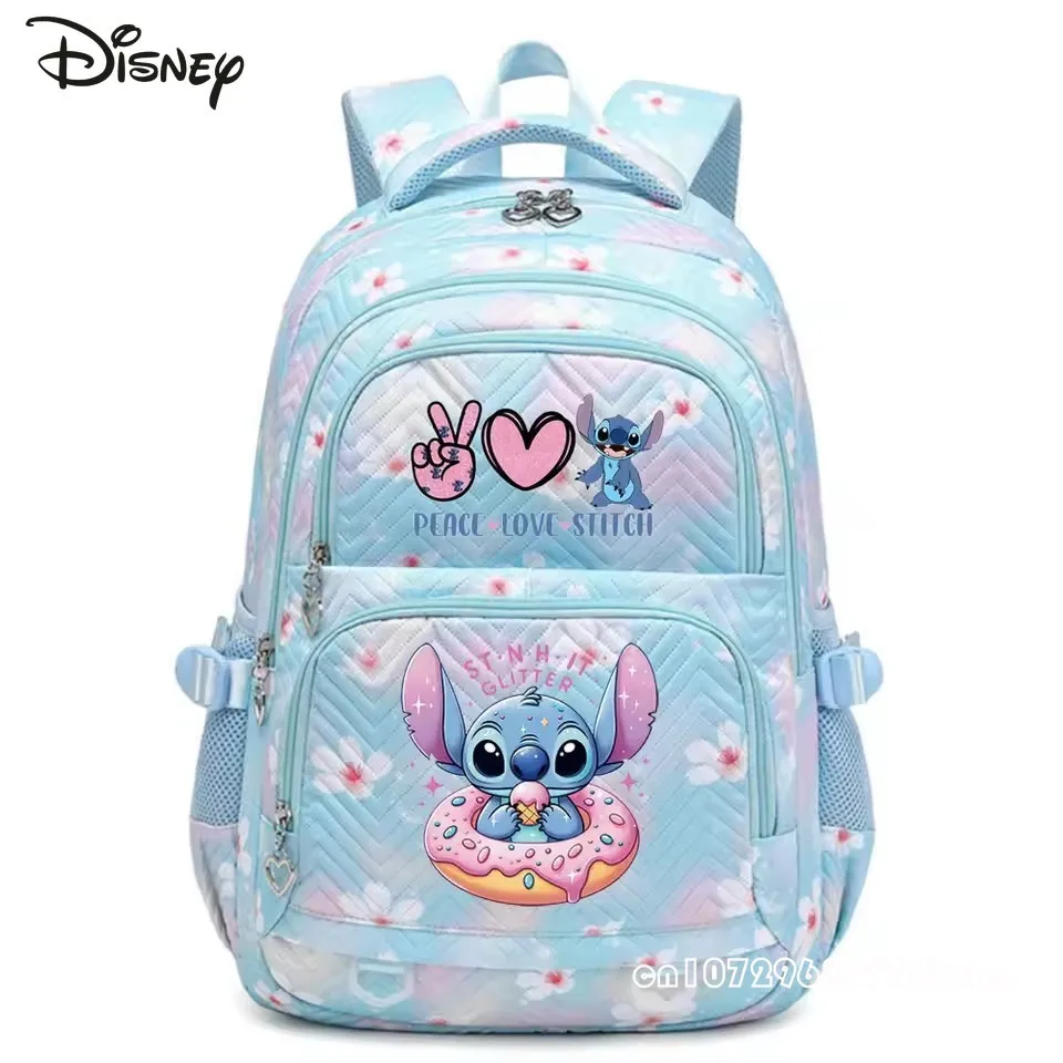 Disney Stitch 2025 New Student Backpack Fashion High Quality Women's Backpack Cartoon Versatile Large Capacity Girls' Backpack