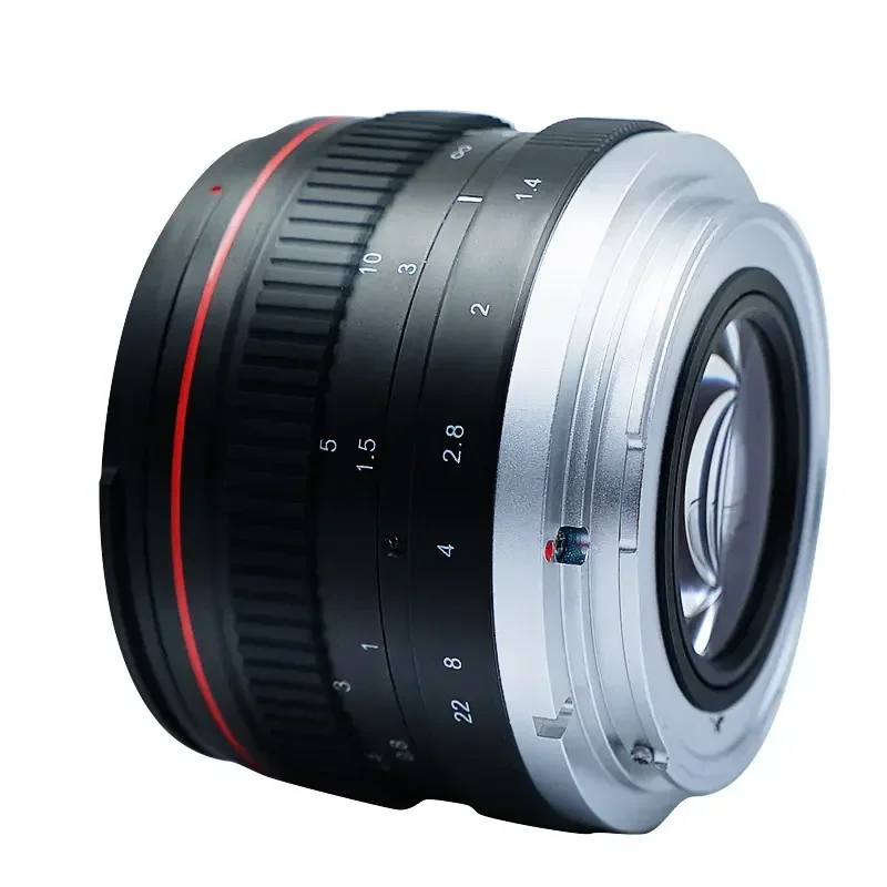 50mm F1.4 fixed focus full frame prime lens for Canon and Nikon camera