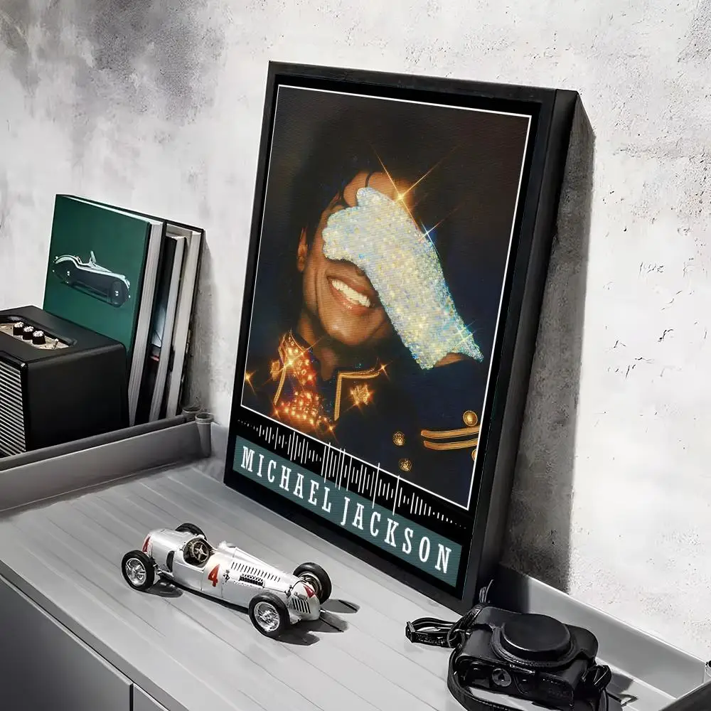 M-Michael J-Jackson Singer Poster-Aufkleber, Gemälde, Wandbild, HD-Wandaufkleber für Schlafzimmer, Wohnzimmer, Zuhause, selbstklebend, Dekor, Geschenk