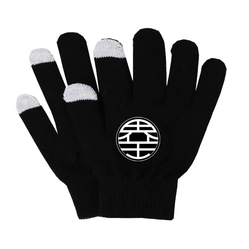 New Dragon Ball Anime Around The Knitted Warm Gloves Son Goku Printing Thickened Gloves Men and Women Riding Touch Screen Gloves