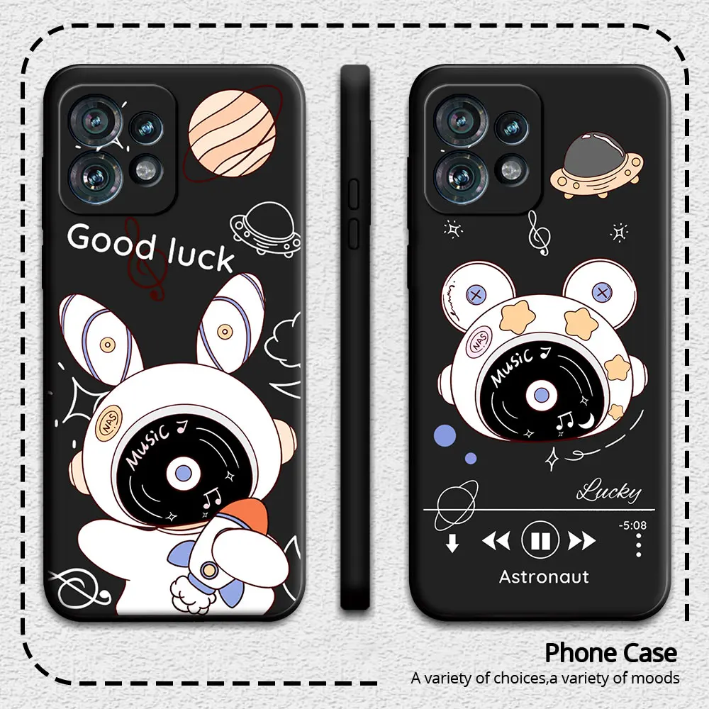 For Motorola Edge 40 Neo 5G 40Pro Case For Moto Edge 40 Pro Edge40 Cartoon Astronaut Dinosaurs Soft Silicone Phone Cover Fundas