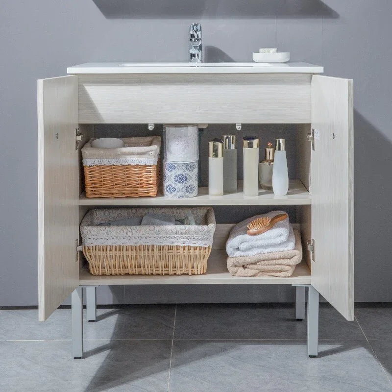 Coiffeuse Simple, Lavabo à Face, Armoire de Salle de Bain