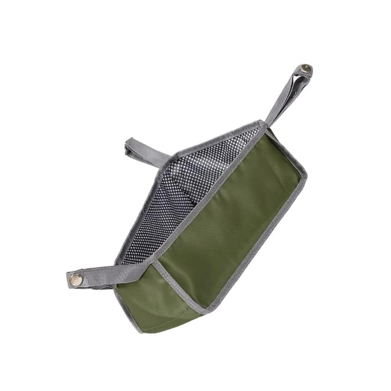 J15U Practical Strollers Organiser Oxford Cloth Bottom Hanging Basket Storage Bag for Keeping Baby Items Dry and Secure