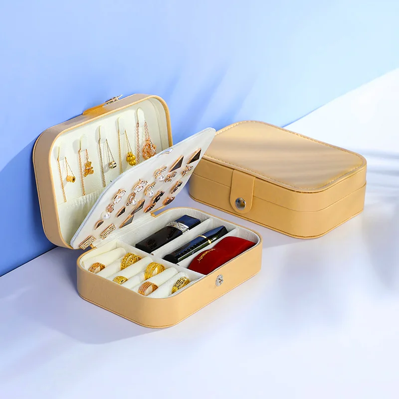 Portable Jewelry Storage Box Travel Organizer Case