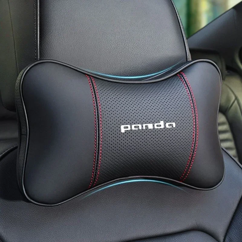 

1 шт., подголовник для автомобильного сиденья, подушка для шеи с логотипом для Fiat Panda, автомобильные аксессуары для интерьера