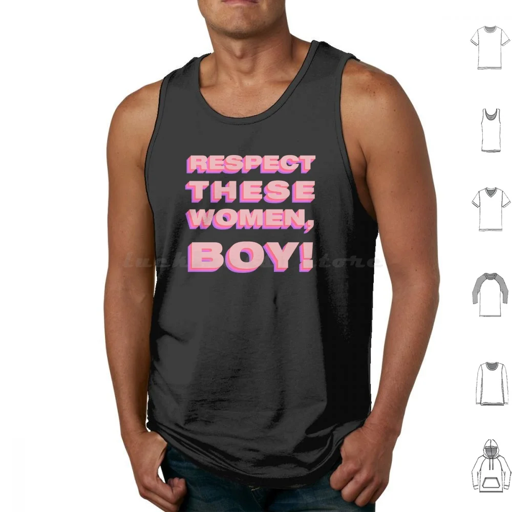 Respect Women! Tank Tops Print Cotton Joba Brockhampton Saturation Iridescence Boyband Bearface Ameer Kevin Dom