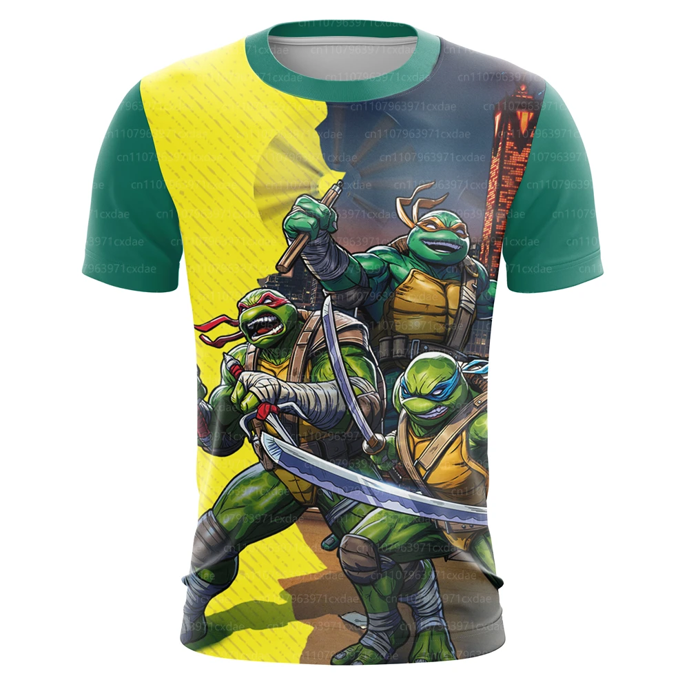 Teenage Mutant Ninja Turtles Boys Game Anime Clothes Men Party 3D Print T Shirt Anime Cartoon Summer Tee Shirt Streetwear Tops