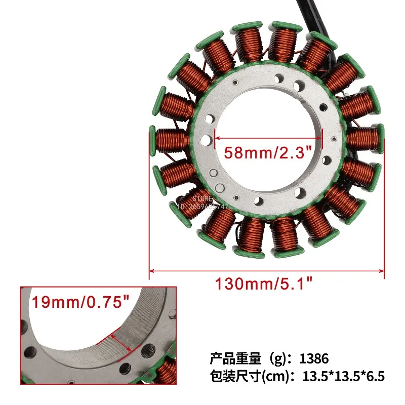 Motorcycle Magneto Stator Coil Adaptation XVS1100 V-Star 5EL-81410 5EL-81410 BT
