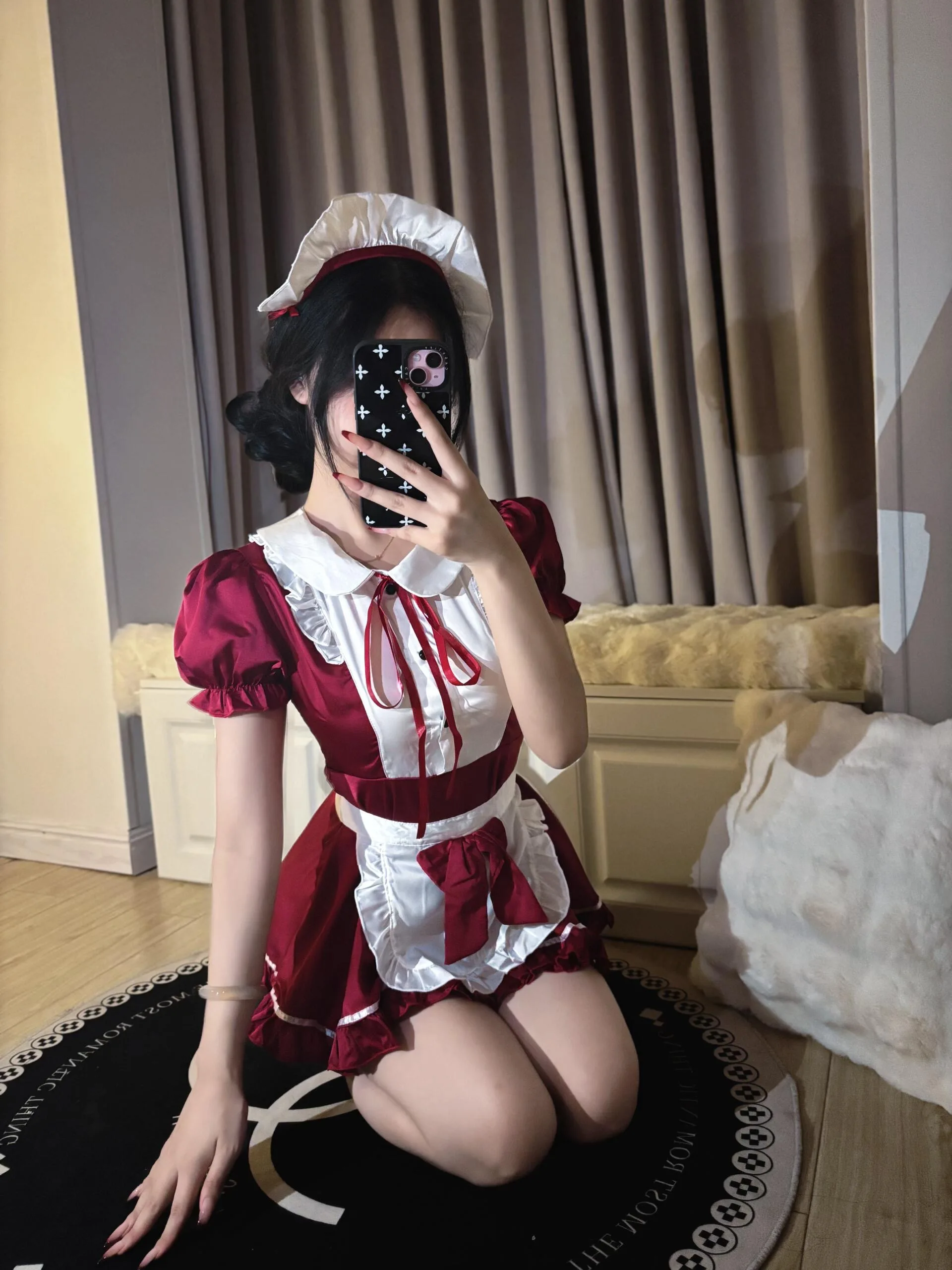 Kostum Loween Alice Pure Desire Dr Maid Apron Seksi Roleplay Set Pakaian Wanita Seragam Sekolah atau Kerja