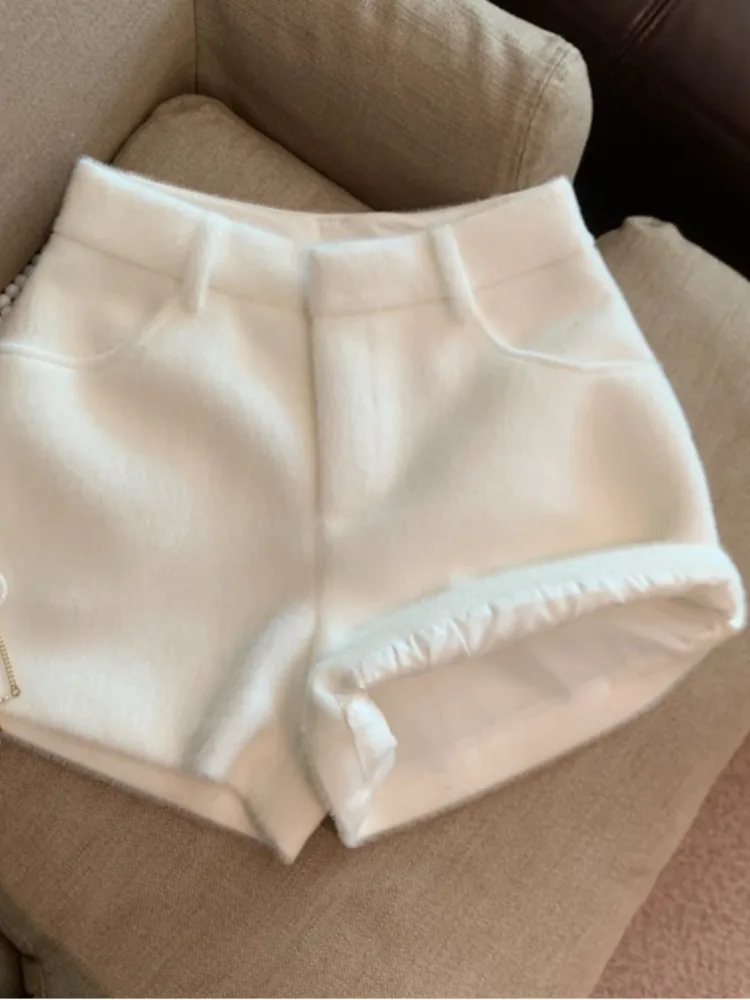   Thiened Warmth Pantaloni invernali da donna Fce a gamba larga Bootcut Vita alta Chiusura con cerniera Casual Tubo dritto