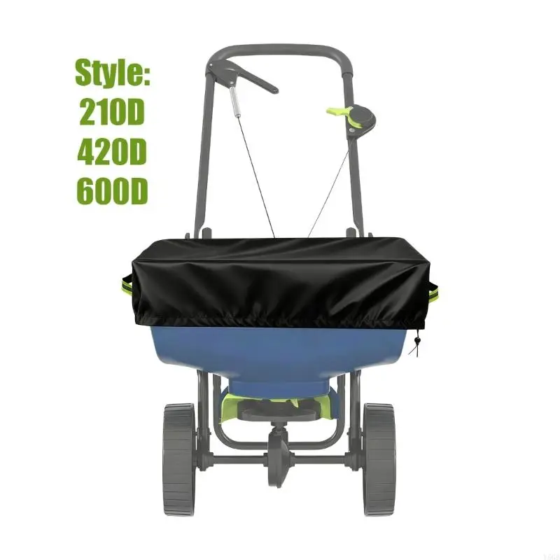 Broadcast Spreader Cover 210D/420D/600D Heavy Duty Waterproof Cover for 85-100Lb Fertilization Salt Spreaders Lawn Rain Y5GB