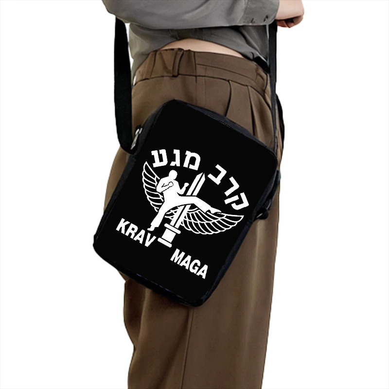 Israel Military Self Defence Fighting System Print Crossbody Bag Krav Maga Women Shoulder Bags for Travel Kids Messenger Bag