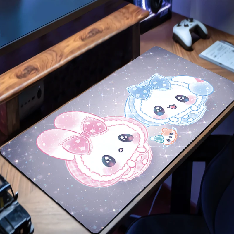 

Keyboard Pad Anime Mouse Pad Kawaii Desk Mat PC Strawberry Blueberry Rabbit Gamer Rug Office Laptop Cute Carpet Home Table Pad