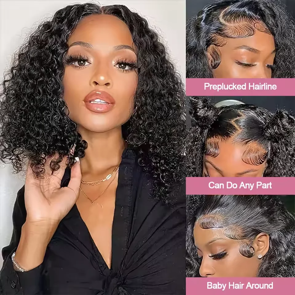 Боб-парик Deep Wave 100% Натур – обзор и цена Glueless Wear And Go Human Hair Wig