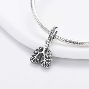 ممرضة سماعة طبية قلادة سحر الخرز للنساء، 925 فضة إسترليني، أصلي، يصلح لسوار باندورا, مجوهرات DIY, جديد أعلى 10 مبيعات زخرفة سماعة الطبيب - No3