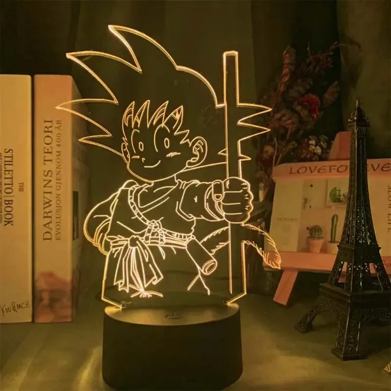 Dragon Ball LED Night Light Anime Super Saiyan Son Goku Vegeta 3d Mini Touch Night Table Lamp Manga Christmas Gifts For Friends