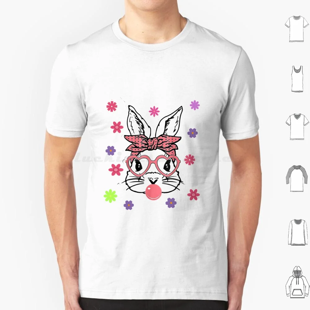 Easter Bunny Shirt , Cute Bunny With Bandana Glasses Bubblegum Shirt , Rabbit Bandana Glasses Shirt , Easter Rabbit Bandana