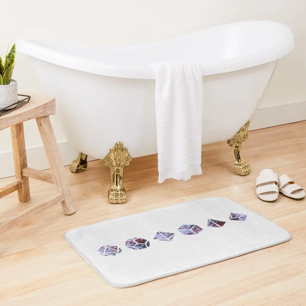 

Mulberry RPG Dice Bath Mat Carpet In The Bathroom For Toilet Non-Slip Shower Mat