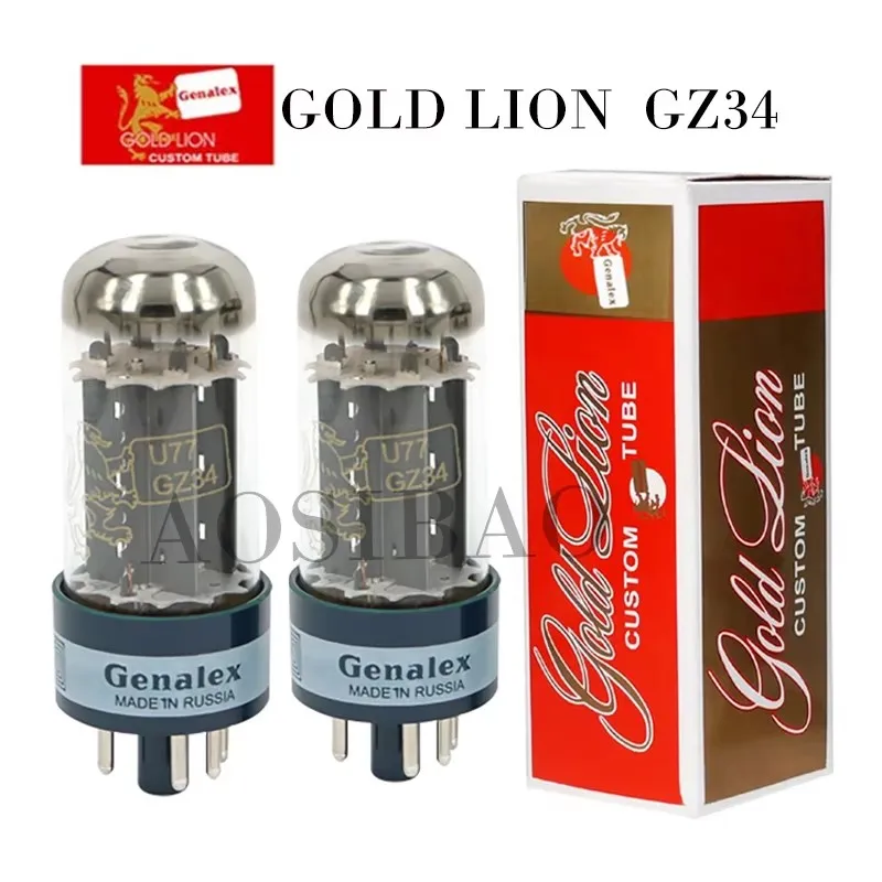 Genalex GOLD LION GZ34 Vacuum Tube Audio Valve Replace U77 5AR4 274B 5U4G GZ34 Electronic Tube Amplifier Kit DIY Precis Matching