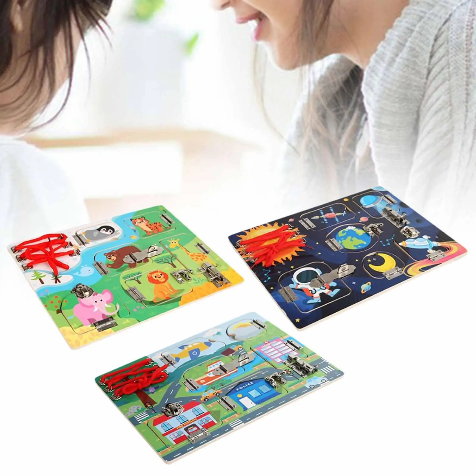 Busy Board Portable Activity Board for Children 2 34 5 Years Old