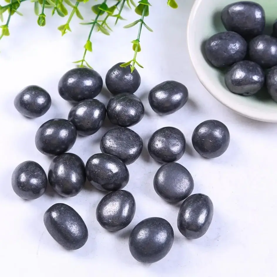 Natural Shungite Irregular Tumbled StoneReiki Healing Crystal Energy Mineral Gemstone Home Aquarium Decoration view 3