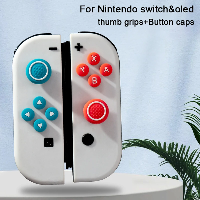 Thumb Grips for nintendo switch OLED Silicone Rocker cap button sticker set Rocker protector for funda nintendo switch lite