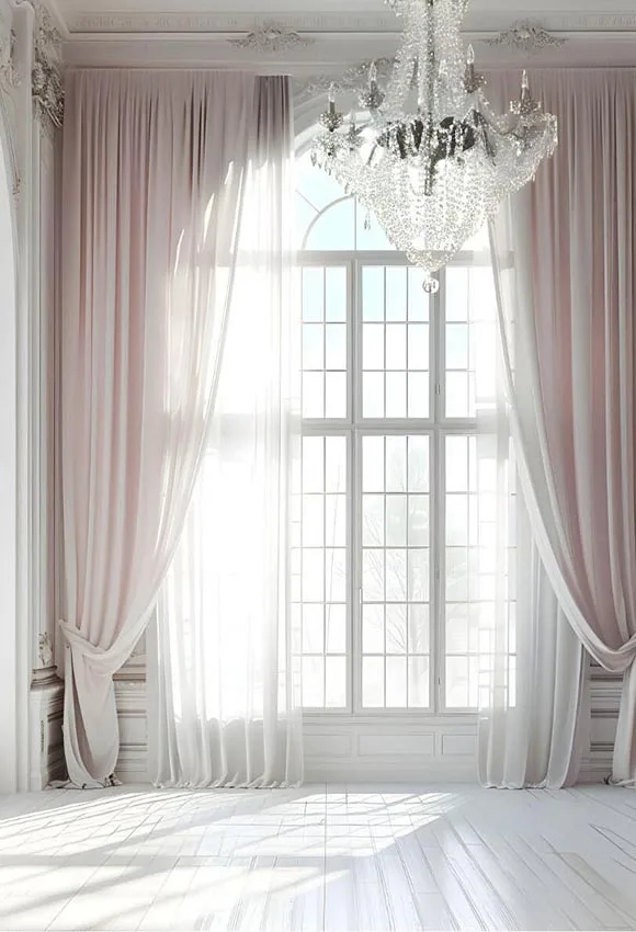 Mehofond 사진 배경 핑크 커튼, 화이트 실내, 성인 생일, 결혼식, 출산 초상화 장식, 사진 스튜디오 배경