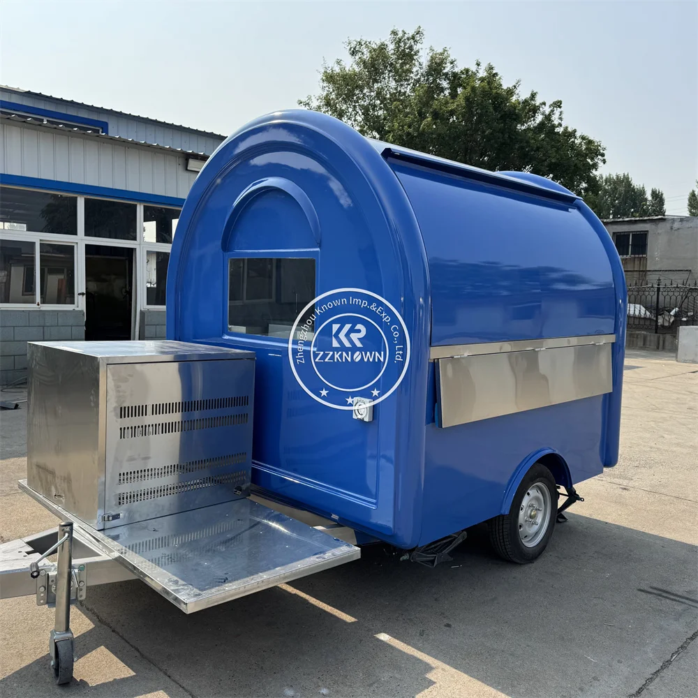 Outdoor Mobile Bar Trailer Truck Street Mobile Coffee Tea Cart Snack Machine Mobile Kitchen Concession Food Truck With Wheels