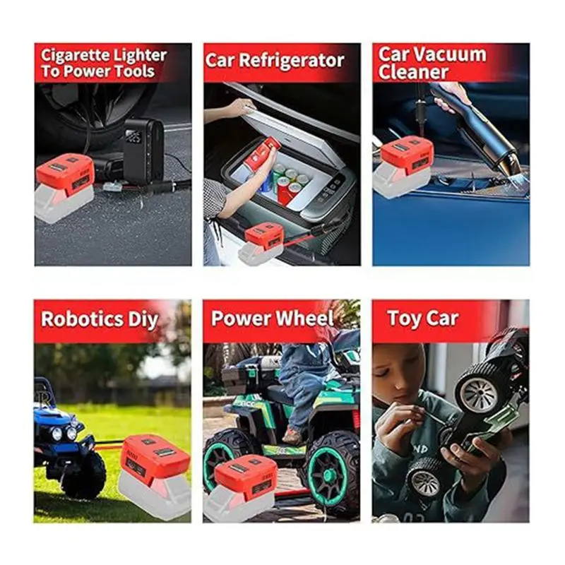 [HOT!A34R】 2 In 1 Buck Converter For 18V To 12V Converter For Car Refrigerator Car Power Wheel