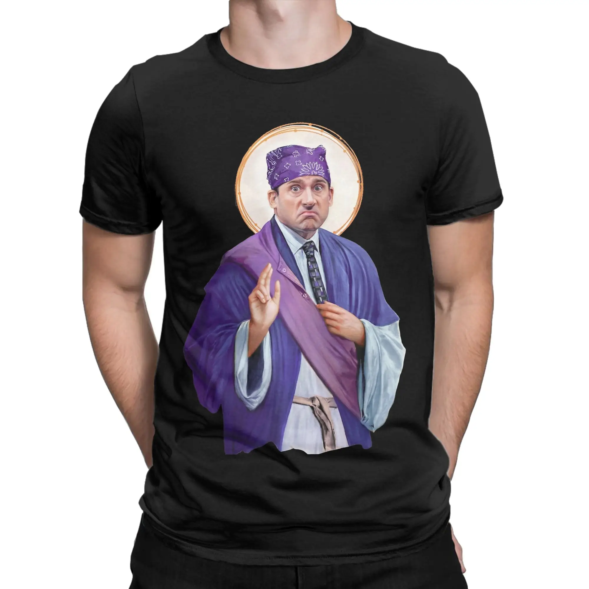 Vintage Saint Michael Scotts The Office T-Shirt for Men Pure Cotton T Shirts  Short Sleeve Tee Shirt Big Size Clothing