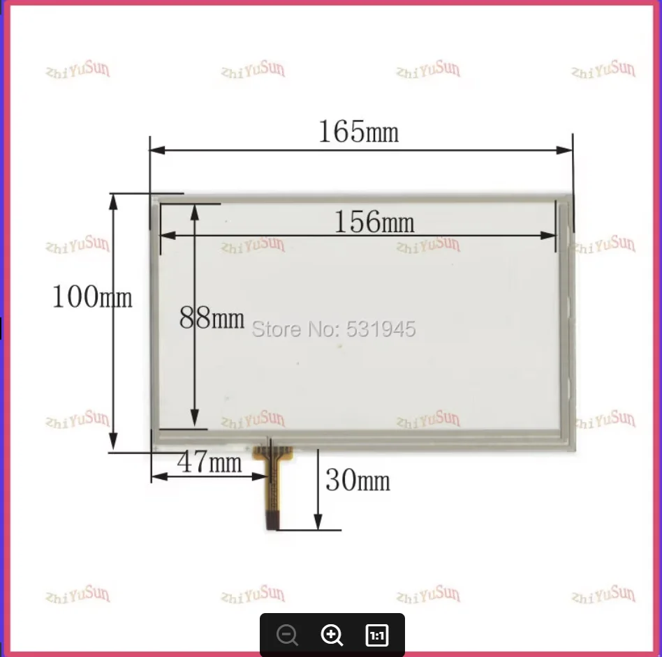 

ZhiYuSun 5 шт./лот HLD-TP-0936 7-дюймовые сенсорные панели экрана 165 мм * 100 мм HLDTP0936 для GPS или коммерческого использования, стойка 165*100