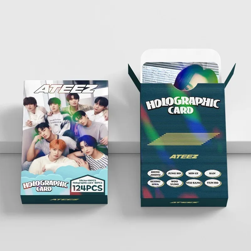 124 قطعة من بطاقات Kpop ATEEZ Lomo بطاقات الصور بطاقة طباعة الصور SEONGHWA YUNHO YEOSANG SAN هدية للمعجبين