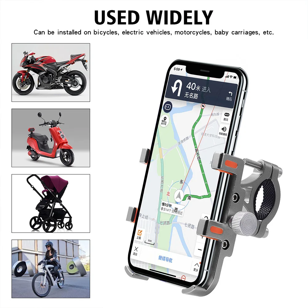 

Mobile Phone Holder Bike Navigation Support 360 Degree Aluminum Alloy Mount Six Claw Stand for Motorcycles ATVs Tricycles