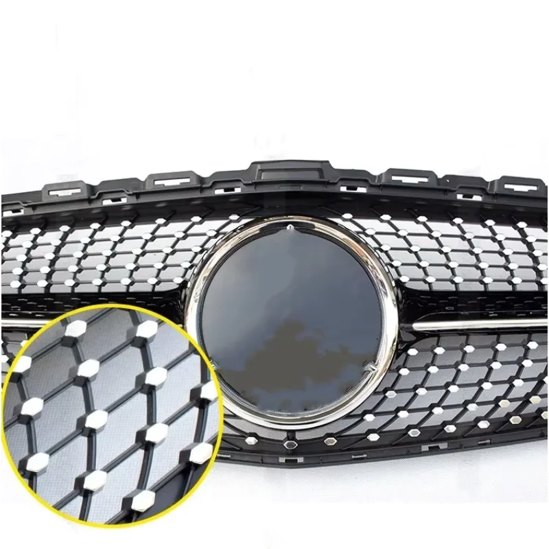 Diamond Style Front Mesh Racing Grill Grille for Mercedes-Benz W205 New C-class C200 C220d C250 C260 C400 c180 C450