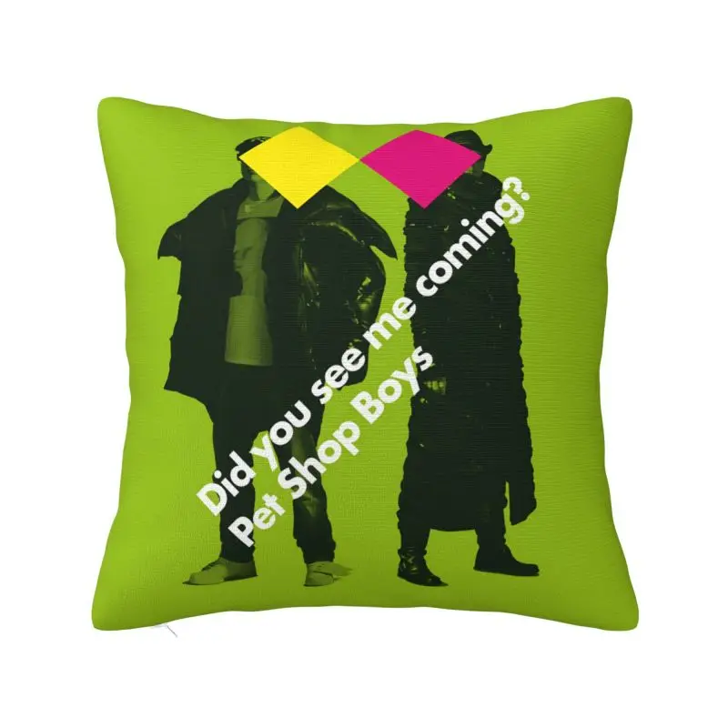 

Custom Pet Shop Girls Tour Pillow Case 40x40cm Electronic Music Group Modern Cushion Cover Square Pillowcase