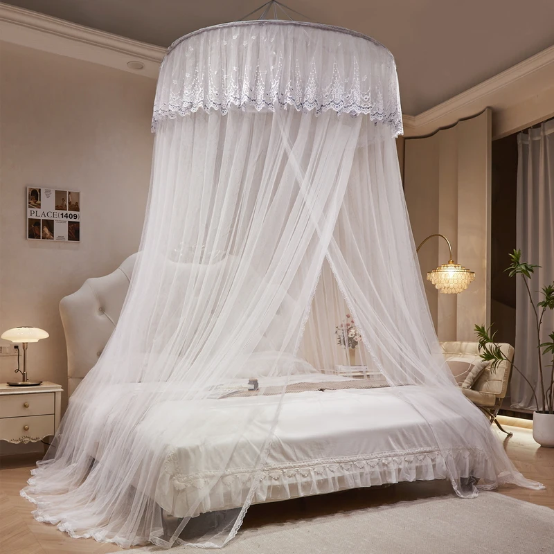 

Потолочная кружевная москитная сетка, подвесная, сверхбольшая, диаметр 5 метров, круглая купольная москитная сетка, для использования от мух, пятно...