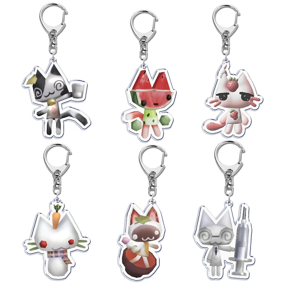 Inoue Toro CUTE Cat Key Chain Keychains Ring for Accessories Bag Cartoon Pendant Keyring Jewelry Fans Gifts