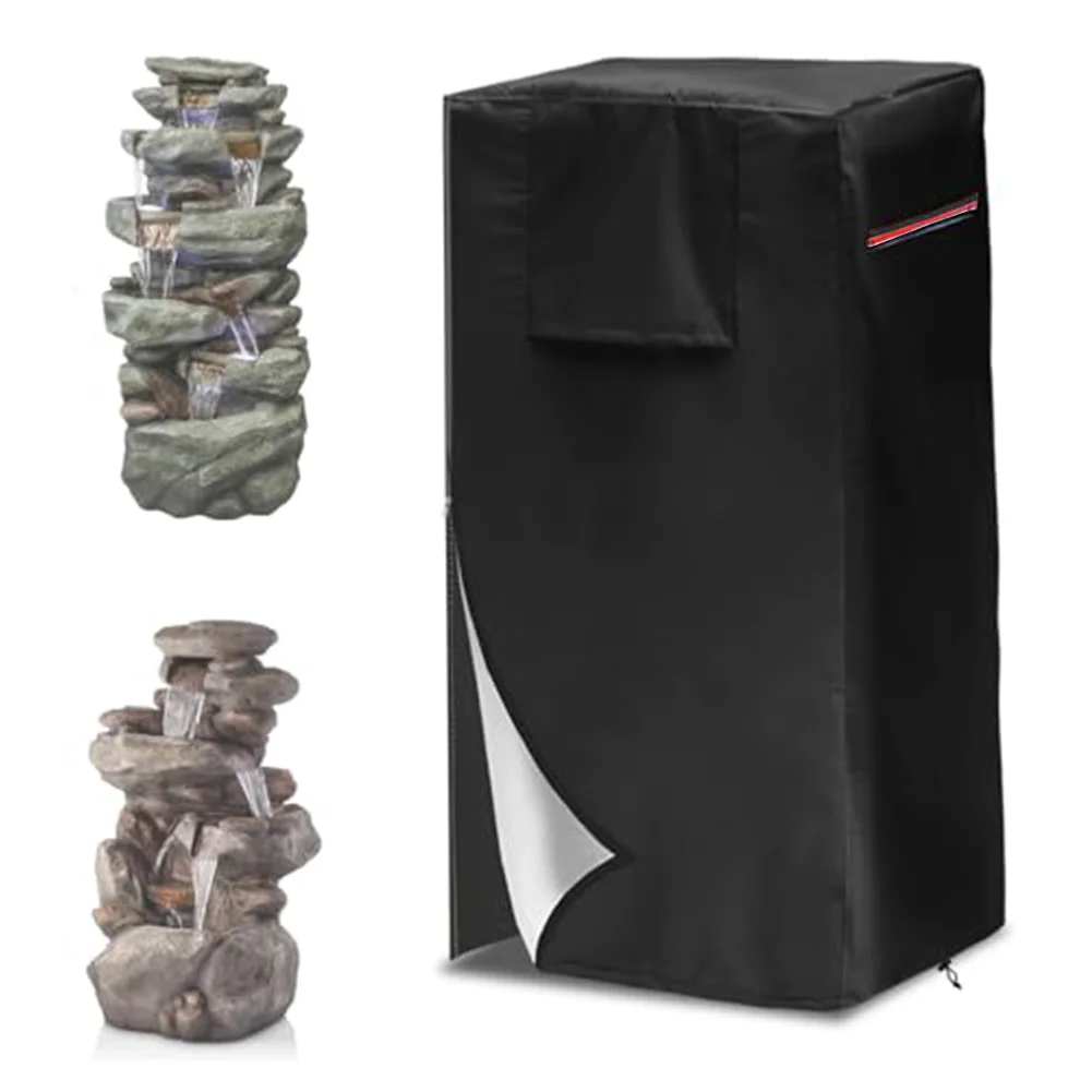 

Waterproof Garden Fountain Cover with Windproof Drawstring and Zipper for Garden Fountains 238 L x 19 W x 40 H