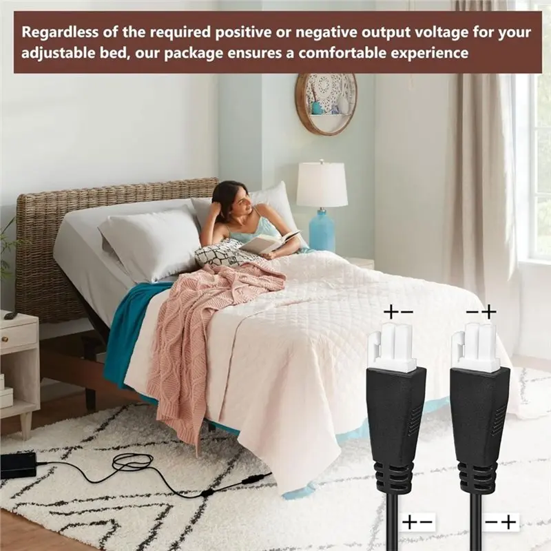 [B17B!】 Adjustable Bed Base Power Supply Adapter, Electric Bed Replacement Parts Power Cord Kit For Ergo, Extend, Sealy