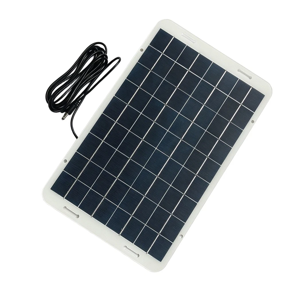 15W Solar Panel Charger For Security Cameras, 18V Maintenance-Free Power Supply With DC5521 Cable, Weatherproof Outdoor Energy