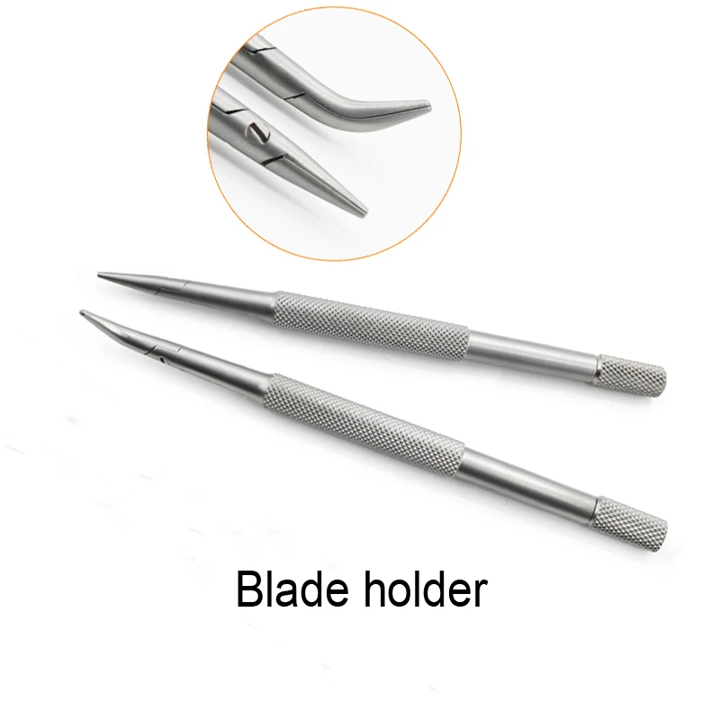 Stainless Steel Titanium Alloy Ophthalmic Micro Instruments Clip Blade Blade Holder Straight Elbow