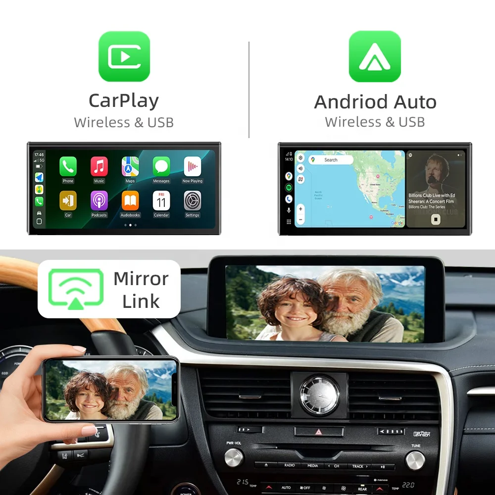 NewFor Lexus RX 2020-2022 Linux Interface Box Wireless CarPlay Android Auto CarPlay Module Decoder Car Radio Binarytek