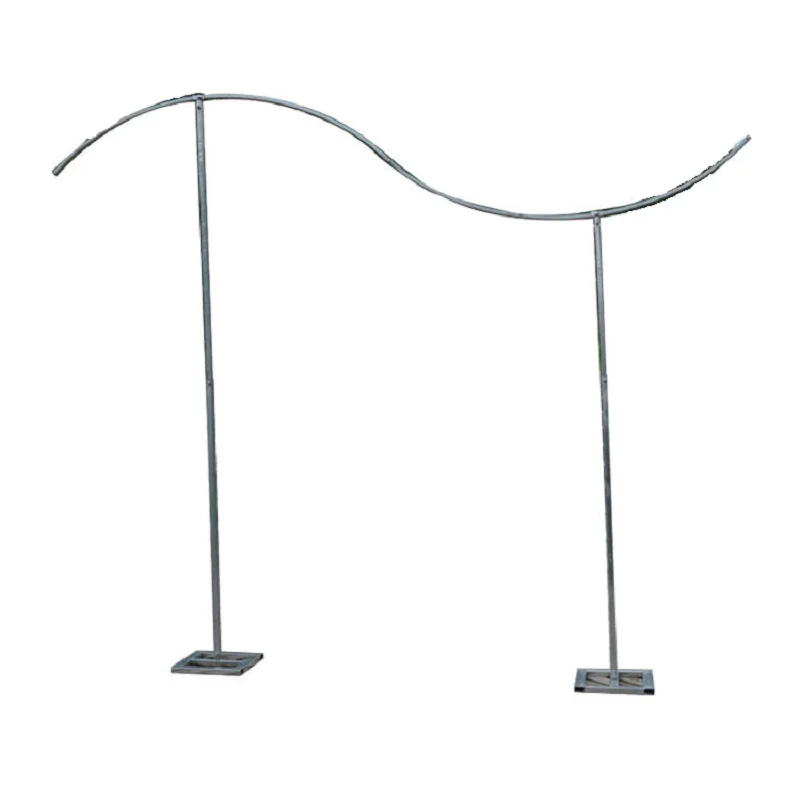 2M/6,5FT Hochzeitsdekorationen Weißer S-förmiger Hintergrundständer Deckenring Gebogener S-förmiger Eisenring Hochzeitsvorhang S-förmiger Ständer – Detail 5