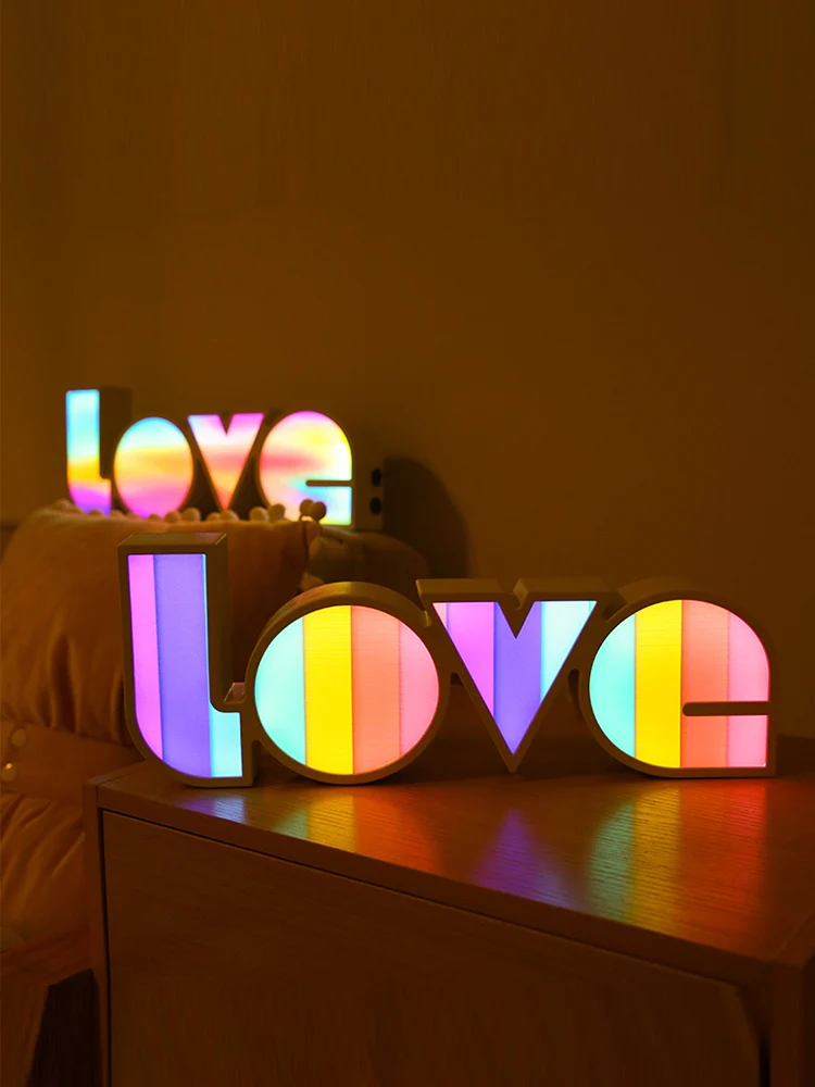 

Настольный декоративный светодиодный светильник: маленькая неоновая лампа «Любовь», креативная лампа-буква в форме сердца для девочек, розовая неоновая подсветка для комнаты